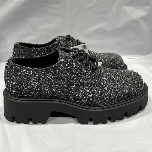 NWT - ZARA MEN’S CHUNKY FABRIC DERBY SHOES, BLUE - SIZE 8 - Picture 7 of 14